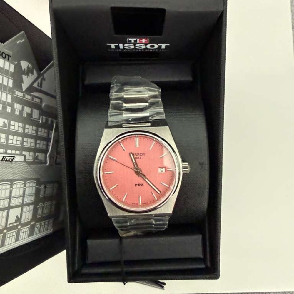 NIB Tissot PRX Stainless Steel Watch with Pink Watch - Picture 6 of 8